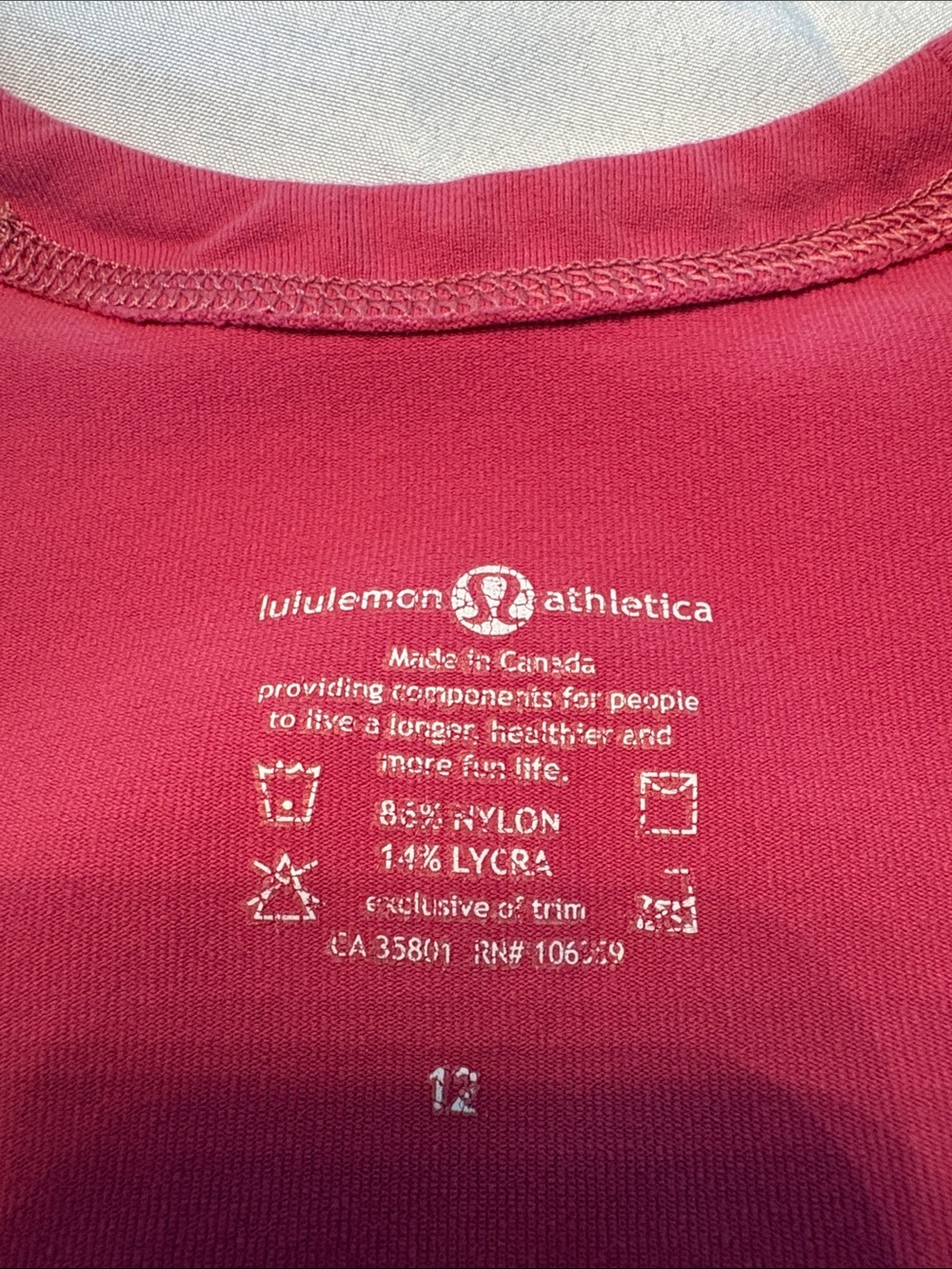 Lululemon Vintage Square-Neck Tank Top - Raspberry - Picture 2 of 7